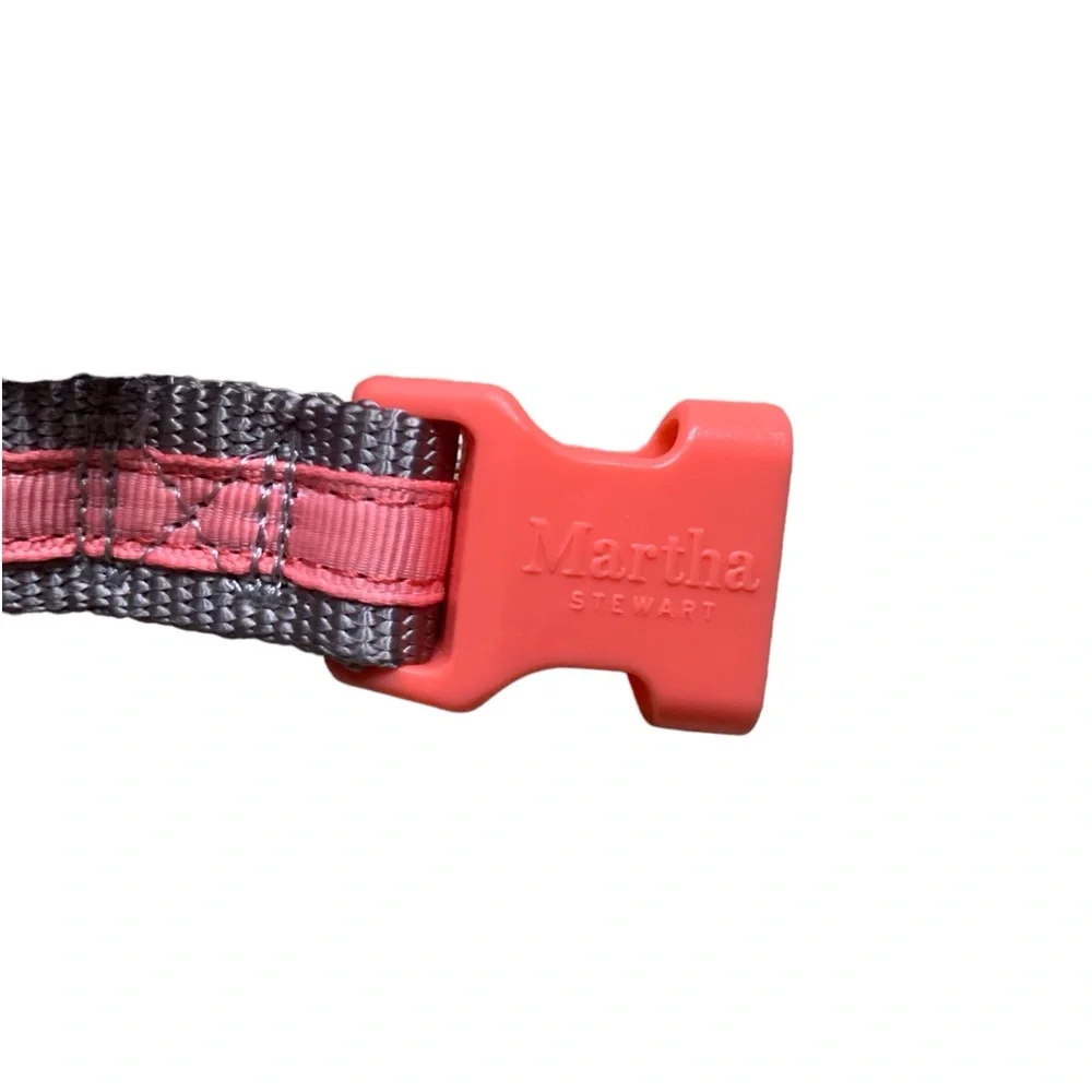Martha Stewart Adjustable Nylon Dog Collar Color Dress Coral Size 14/S